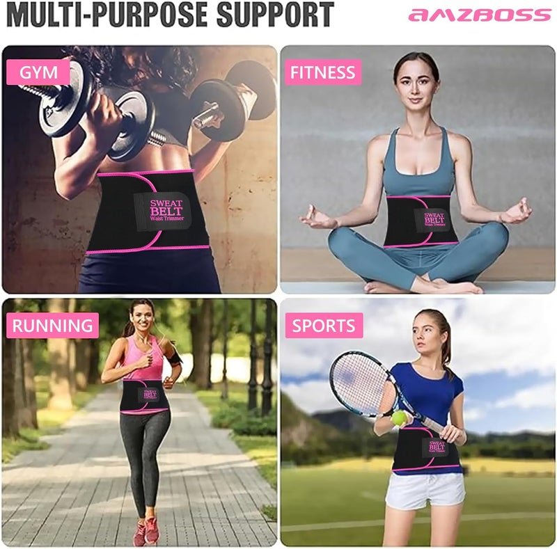 AMZBOSS Waist Trainer for Women Lower Belly Fat, Waist Sweat Band for Women, Belly Band Sweat Belt, Stomach Wrap, Body Shaper - Image 5